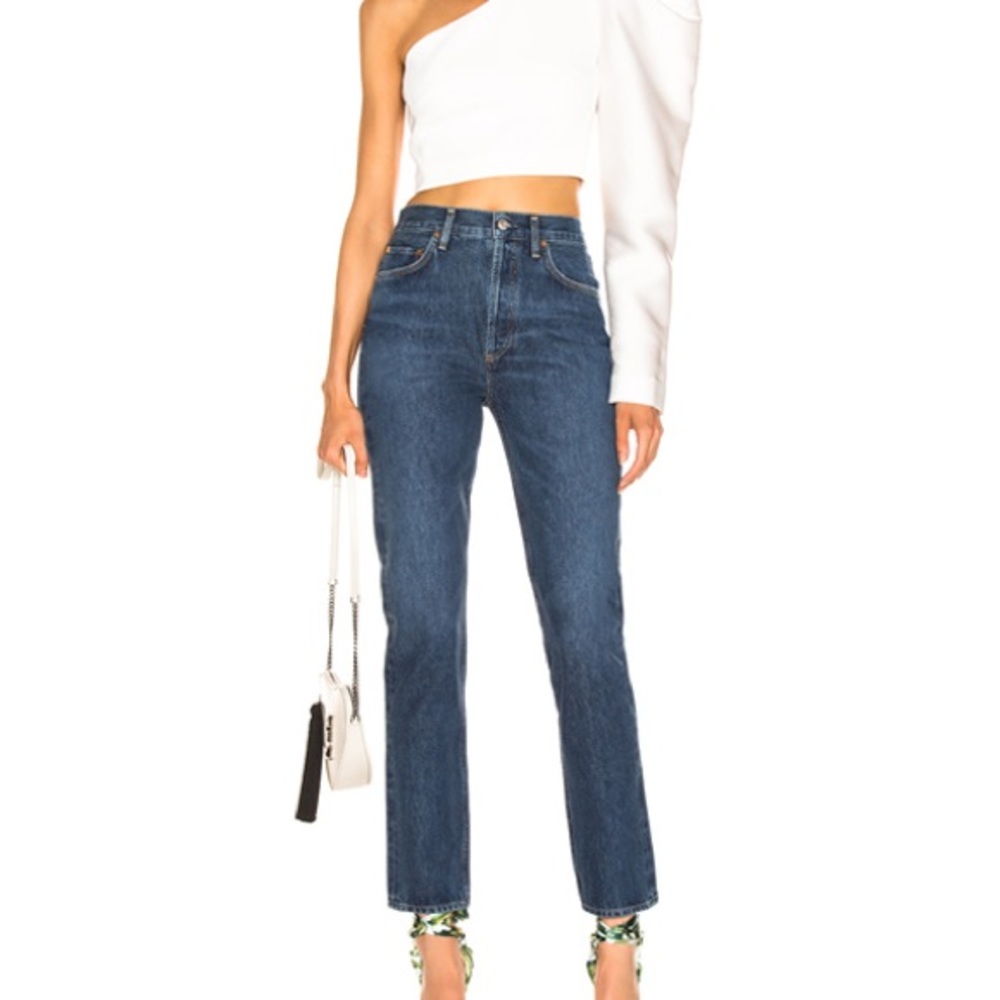 Agolde High Rise Jeans - Dark Blue